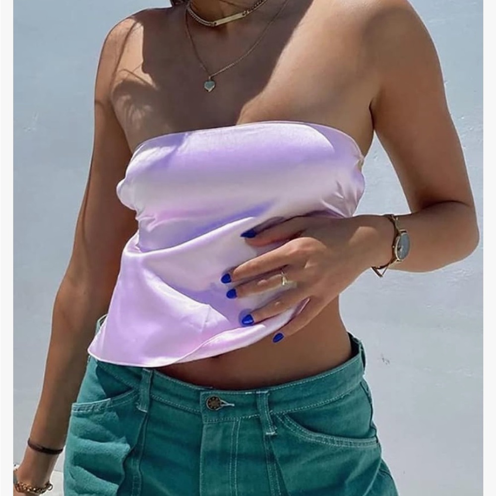 Purple Satin Top